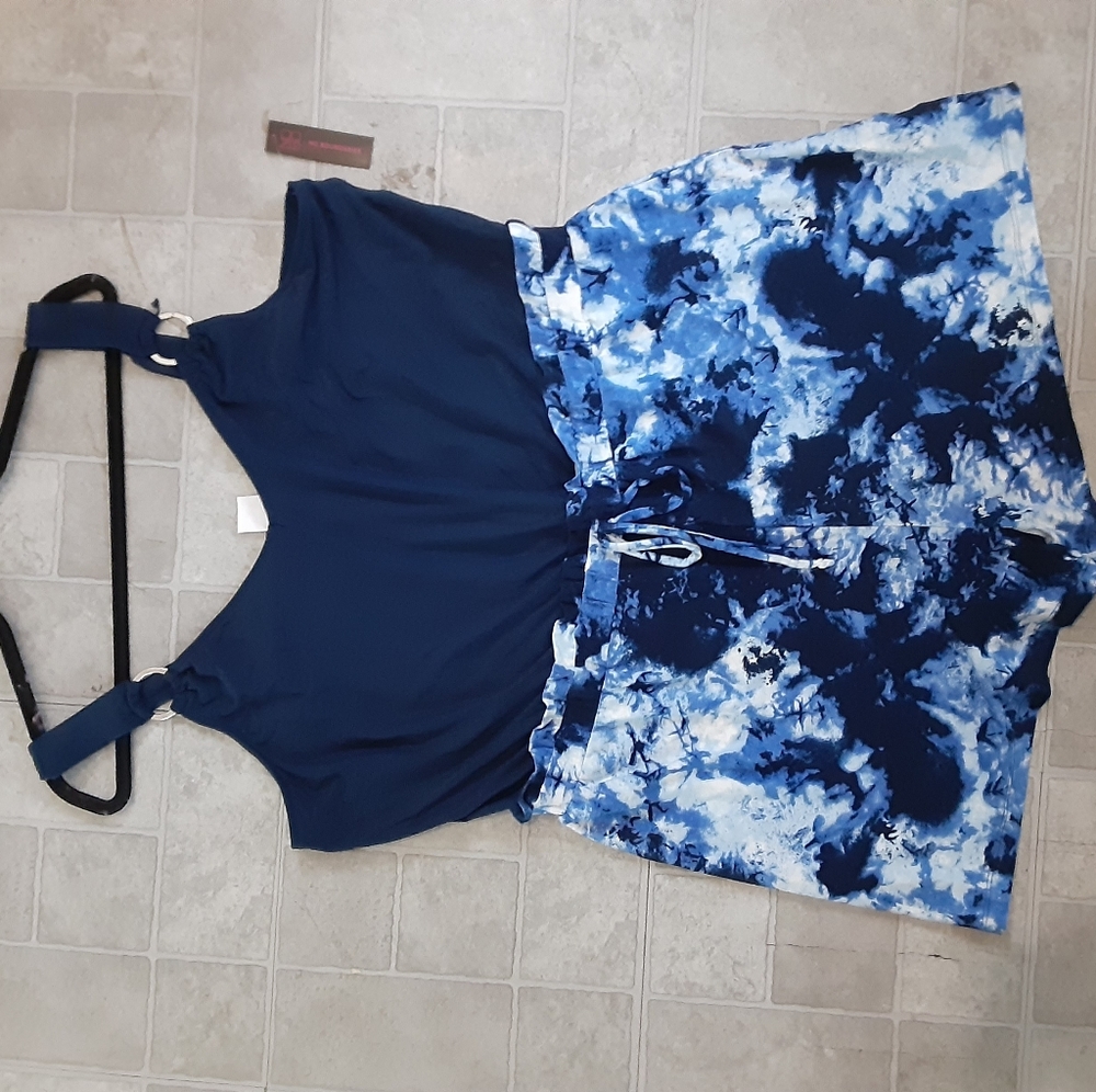 SOLD: NB Tie Dye Soft Paperbag Romper 3XL